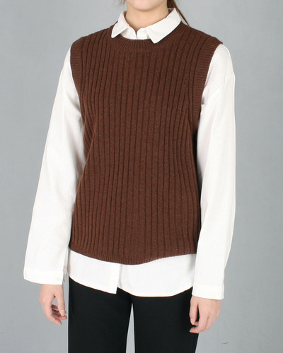 golji knit vest(2color / 울80%)