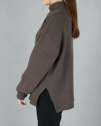 (당일출고)high neck anora knit(brown)(52000→30000)