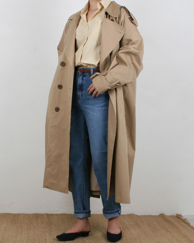 luel trench coat(퀄리티있는 롱 트렌치코트)