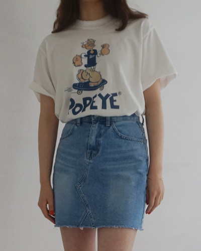popeye tee (뽀빠이/프린팅/티셔츠/반팔/박시티/오버핏)