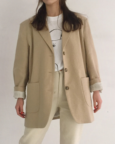 cotton overfit jacket (코튼 오버핏 자켓/하프자켓/소재감좋은/퀄리티좋은/오버사이즈)