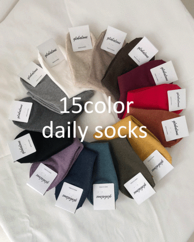 daily socks [ 데일리 삭스 / 양말 / 베이직 / 기본 / 컬러양말 / 긴양말 / 롱삭스 / 포인트양말 / 포인트아이템 ]